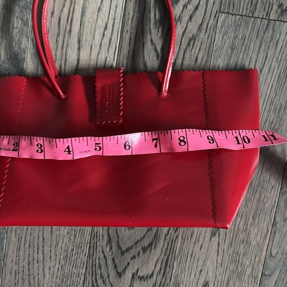 Hugo Vibrant Red leather small shopping tote Bag - Picture 10 of 17